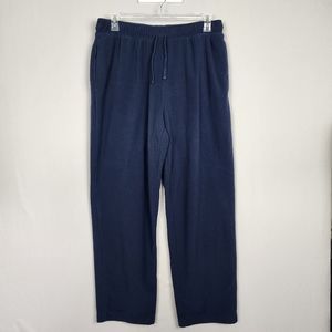 Lands End Fleece Blue Pants Sweats Size L 36-38